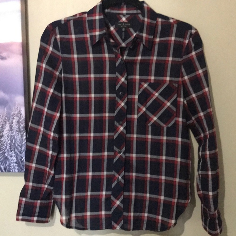 Rag & Bone Plaid Top